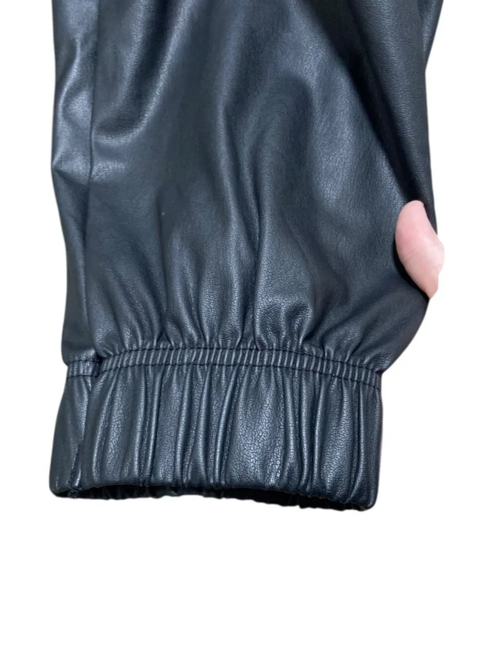 Calia Faux Leather Joggers Black Size 1X Minimalist Athleisure Casual Gym Cute